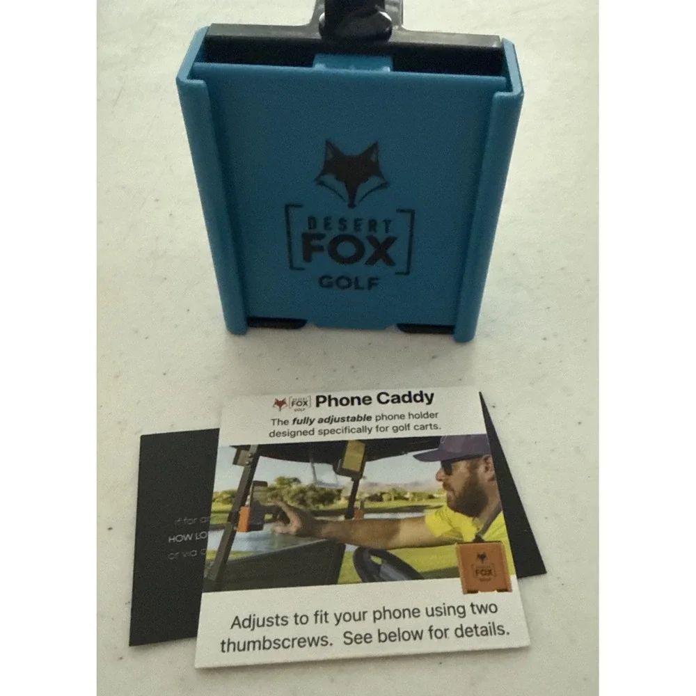 Desert Fox Golf Phone Caddy in Blue - Golf Phone Caddie Smart Phone Holder